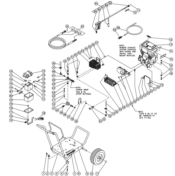 MITM JP-4004-0MVB pressure washer parts and manual